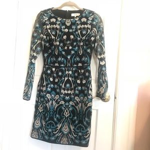 REISS Alianna Embroidered Dress